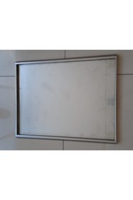 Resim Aka Paslanmaz Hijyen Paspas Havuzlu 50 X 70 Cm Metal Ayak Dezenfektan Kendinden Hazneli 