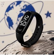 Resim Sunshine022 Lüks Minimal Spor Saat 1pc Dokunmatik Ekran Siyah Uniseks Günlük Aksesuar Diğer 
