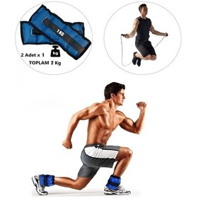 Resim Spor Byfit 1 Kg x 2 Adet Mavi El veya Ayak Bileği Ağırlığı Mavi 