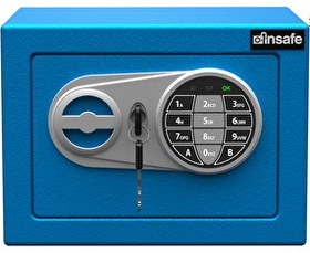 Resim Insafe ISCI17 Küçük Boy Dijital Çelik Kasa - Para Kasası - Değerli Eşya ve Mücevher Kasası - Mavi 
