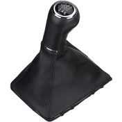 Resim Suofeng Opel Astra Corsa Zafira B 05-10 İçin 6 Vitesli Deri Vites Döndürücü, Ergonomik Tasarım, Kolay Kurulum, Siyah Siyah 