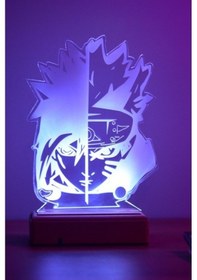 Resim Naruto Sasuke Uchiha - Naruto Uzumaki 16 Renk Anime Gece Lambası 