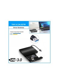 Resim Hymark USB 3.0 Taşınabilir CD DVD Yazıcı Okuyucu 
