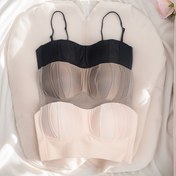 Resim 3 Adet Kadın Düşük Kesim Bralet - Dikişsiz Push-Up Rahatlık Küçük Askılı, Tel Yok & Orta Destek, Büzgülü Kenarlar - Hafif Esnek Günlük Sütyenler Siyah/Bej/Pembe Bahar/Yaz için, Konforlu İç Çamaşırı, Şık Bralette, Kolay Bakım Kumaşı 