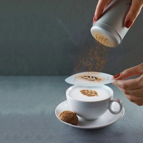 Resim Aerolatte Cappuccino Art Şablonu 6 Eğlenceli Tasarım 