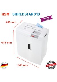Resim HSM SHREDSTAR X10 Evrak İmha Makinesi / Kağıt Kırpma Makinesi - CD İmha Makinesi - 4,5 x 30 MM - 20 L 