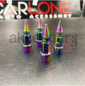 Resim carlone Sivri Sibop Kapağı 4'lü Set-Bukelamun Renk-Parlak Alüminyum Malzeme 