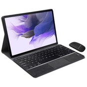 Resim Microcase Galaxy Tab S7 Fe Sm-t733 12.4 Inch Bluetooth Touchpad Klavye Ve Mouse + Standlı Kılıf -bkk7 