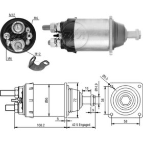 Resim ZM 24v Marş Otomatiği Bosch Tipi (ÇİFT ÇIKIŞ) (372) Sağ Actros 