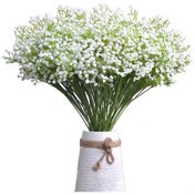 Resim Hangfox 12 Adet Pu Plastik Yapay Gül, 53cm Boy, 90 Küçük Gülcük, Eğilebilir/görünür Gerçekçi Papatya Çiçek Demeti 