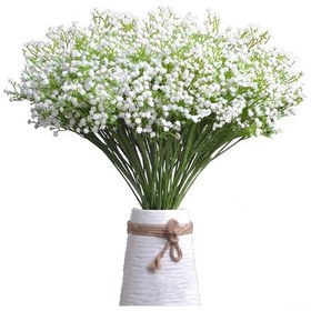 Resim Hangfox 12 Adet Pu Plastik Yapay Gül, 53cm Boy, 90 Küçük Gülcük, Eğilebilir/görünür Gerçekçi Papatya Çiçek Demeti 