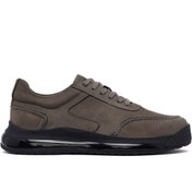 Resim Derimod Erkek Gri Bağcıklı Kalın Tabanlı Nubuk Deri Sneaker,Kışlık Spor Ayakkabı 25WFD6114V3 