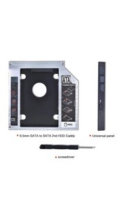 Resim Derwell 2.5 Inç 9.5mm Ssd Hdd Sata Sabit Disk Sürücü Laptop Için Dvd-rom Katı Hal Sürücü Caddy Adaptörü 