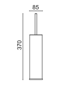 Resim Aju Paslanmaz Metal Siyah Tuvalet Fırçası - Şık Ve Fonksiyonel Klozet Fırçası Siyah 