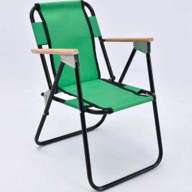 Resim Skynest Ahşap Kollu Çocuk Plaj Piknik Kamp Sandalyesi Yeşil 