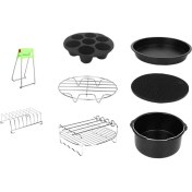 Resim 8 Parça Paslanmaz Çelik Air Fryer Aksesuarları (Yurt Dışından) 