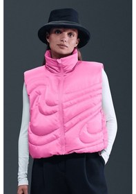 Resim Nike Therma Fit Sportswear Swoosh Series Oversized Down West Oversize Kaz Tüyü Kadın Yelek Pembe 