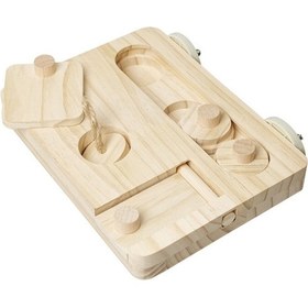 Resim Reedark Küçük Hayvanlar İçin Ahşap Foraj Oyunu - Spor Ve Zeka Geliştirici, Hamster Tavşan Kedi Egzersiz Aletleri 