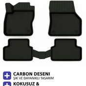 Resim TROBUS Ds Ds3 Crossback 2024 Carbon Desen Havuzlu Paspas | Kaymaz & Koku Yapmaz 