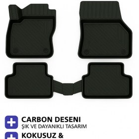 Resim TROBUS Ds Ds3 Crossback 2024 Carbon Desen Havuzlu Paspas | Kaymaz & Koku Yapmaz 