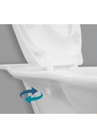 Resim Rona Parlak Bordo Tisa ThermoPlast Standart Klozet Kapağı (Alttan Monte) 8691580034473 