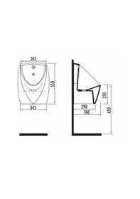 Resim Creavıt Tp645 Ankastre Fotoselli Pisuar 