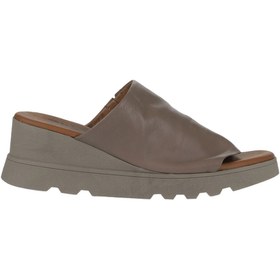 Resim Bueno Shoes Gri Deri Kadın Dolgu Topuklu Terlik 01wy8605 