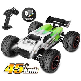 Resim Haiboxing 1/16 Destroyer Uzaktan Kumandalı Model Araba Rtr 4WD Brushless Truck (Yeşil) 45 Km/h Sürat 