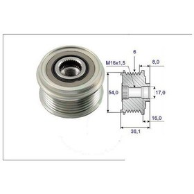 Resim Valeo 588006 Alternatör Kasnagi Palio Albea 03- Doblo Fiorino 08- 537024854 