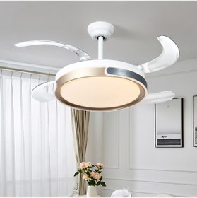 Resim End Tavan Vantilatörü Aydınlatmalı-kumandalı-gizli Kanatlı-3 Işık Rengi 