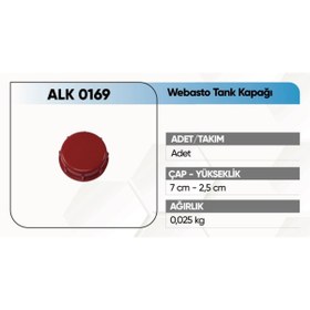 Resim ALKOTEK 10,20,30,45,80 LT.WEBASTO TANK KAPAĞI 