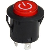 Resim Ic-180e 26mm Yaylı Rocker Buton Işıklı Power Simgeli-179375 