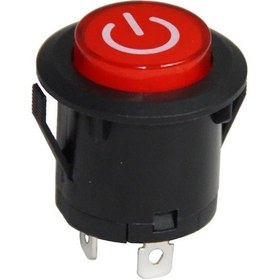 Resim Ic-180e 26mm Yaylı Rocker Buton Işıklı Power Simgeli-179375 