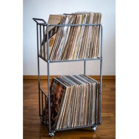 Resim Plaklık Plak Düzenleyici Metal Organizer Kitaplık - Mat siyah 