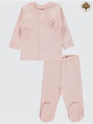 Resim Civil Baby Bebek Organik Pijama Takımı 0-6 Ay Pembe 