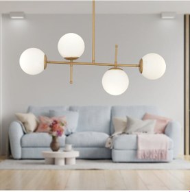 Resim Apliqa Günay 4 Başlıklı Modern Mutfak Salon Yatak Odası Avize 