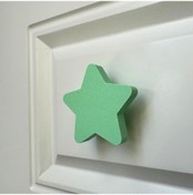 Resim Pomerol Yeşil Yıldız Dolap Kulpu - Çocuk Odası, Mutfak Ve Banyo İçin Eğlenceli Ve Dayanıklı Mobilya Kulp 