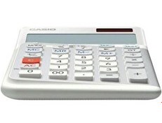 Resim Casio JE-12E-WE Beyaz 12 Hane Masa Üstü Ergonomik Tuşlu Hesap Makinesi 