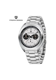 Resim Pagani Design Pd-1782 Kronograf Analog Saat, Safir Cam ,10bar Su Geçirmez, Japon Vk63 Hareketli Erkek Saati Beyaz Diğer 