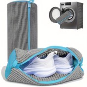 Resim Dayanıklı Ayakkabı Yıkama Makinesi Çantası - Sarı ile Mavi Fermuar, Koruyucu Çamaşır Çantası ile Zengin Fluff İç Mekan, Sneaker ve Günlük Ayakkabılar için İdeal, Non-Woven Kumaş, Fermuar Kapatma, Ayakkabı Temizleme Çözümü|Fermuarlı Çamaşır Çantası|Dayanıklı Fermuar Kapatma, Ayakkabı Saklama Organizatörü, Çamaşır Çantaları 