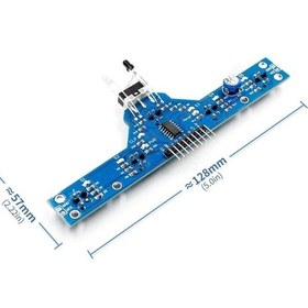 Resim 5+1 Kanal Tcrt5000 Çizgi Takip Sensör Modülü Dijital Çıkış 