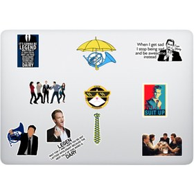 Resim Katze Stickers Himym How I Met Your Mother Temalı Laptop Notebook Tablet Sticker Seti 