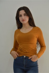 Resim K-201 V Yaka Kadın Uzun Kol Sweatshirt 
