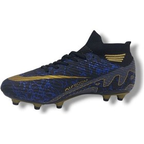 Resim Laliga 565 Erkek Çocuk Siyah Füme Desenli Çoraplı Büyük Numara Krampon Ayakkabı 45 46 47 Siyah 