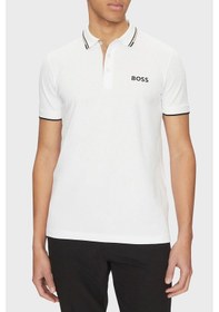 Resim Boss Erkek Polo Yaka T Shirt 50469102 103 Beyaz Beyaz 
