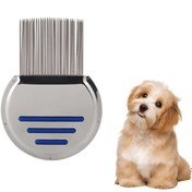 Resim Köpekler & Kediler için Paslanmaz Çelik Evcil Hayvan Pire Tarak - Etkili Bit Taklitleri, Gözyaşı Lekesi Temizleyici, Bakım ve Dolaşık Açma Aracı 