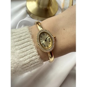 Resim Atelier Emine Gold Vintage Kelepçe Saat 