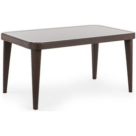 Resim Bintaşmobilya Grey Venge Rengi Dikdörtgen Bahçe Masası Venge 