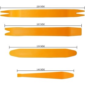 Resim Teknotrust 8 Parça Trim Teyp Sökme Set (Sökme Aparatları Sert Abs Malzemedir) Teyp, Kapı, Döşeme Sökme Takımı 