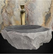 Resim SİPAHİMARBLE Bazalt Dışı Kaya Model Patlatma Lavabo 